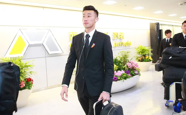 Zhang Dari Tianjin Quanjian Digambarkan Setibanya Bandar Udara Internasional Narita — Stok Foto