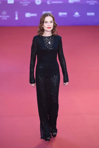 프랑스 여배우 이자벨 Huppert 2018 베이징 영화제의 베이징 카펫에 — 스톡 사진