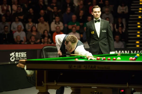 Shaun Murphy Anglia Játszik Egy Lövés Graeme Dott Skócia Félig — Stock Fotó