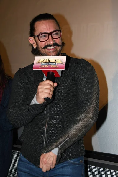 Indisk Skådespelare Aamir Khan Sköter Road Show Att Främja Sin — Stockfoto