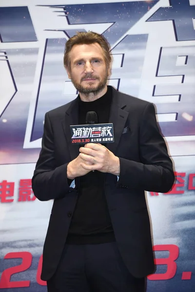 Hollywood Skådespelaren Liam Neeson Poserar Röda Mattan För Premiär Sin — Stockfoto