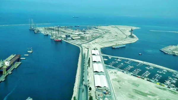 Вид Dubai Maritime City Дубаї Оае Квітня 2018 Повітря — стокове фото