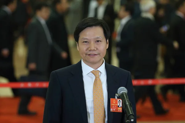 Lei Jun Πρόεδρος Και Διευθύνων Σύμβουλος Της Xiaomi Τεχνολογίας Πρόεδρος — Φωτογραφία Αρχείου