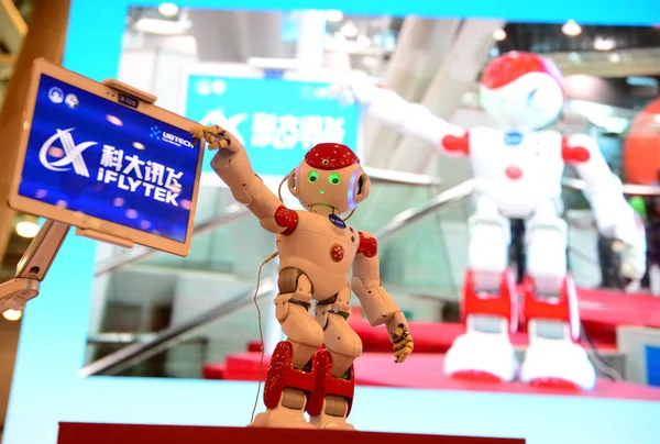 Inteligentní Robot Iflytek Vidění Během Expa Městě Hefei Východní Číny — Stock fotografie