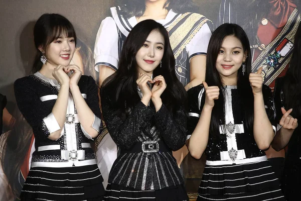 Members South Korean Girl Group Gfriend Attend Press Conference Concert — Stock Photo, Image
