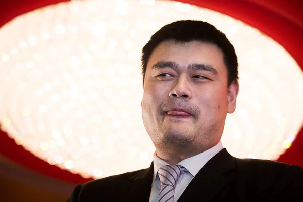 Retirado Jugador Baloncesto Chino Yao Ming Presidente Asociación China Baloncesto —  Fotos de Stock