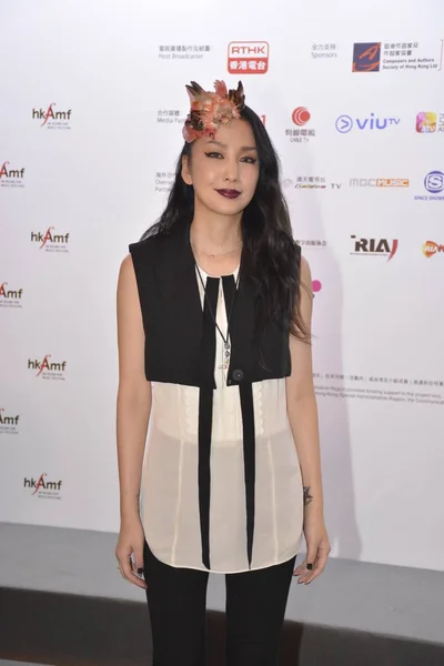 日本の歌手 女優中島美嘉は 香港アジア ポップ音楽祭 2018 2018 日行った後写真のポーズします — ストック写真