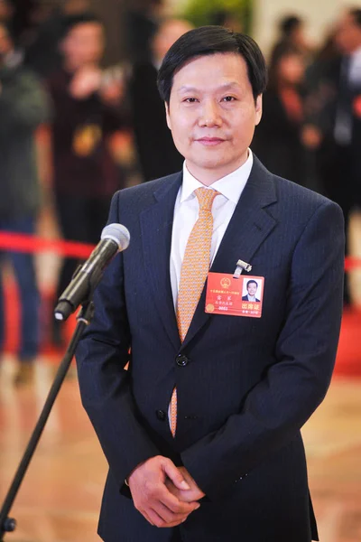Lei Cze Prezes Dyrektor Generalny Xiaomi Technologii Przewodniczący Kingsoft Corp — Zdjęcie stockowe