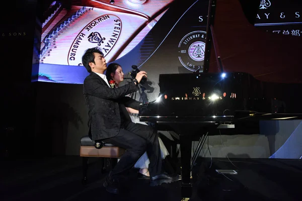 Chinese Pianist Lang Lang Attends Promotional Event Steinway Sons Shanghai — Stock Photo, Image