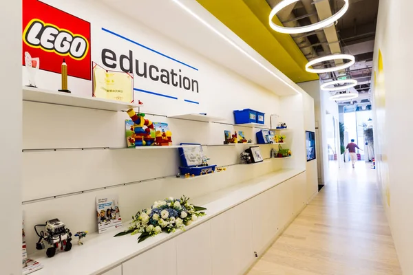 Widok Wnętrza Nowego Biura Duńskiego Producenta Zabawek Lego Szanghaju Chiny — Zdjęcie stockowe