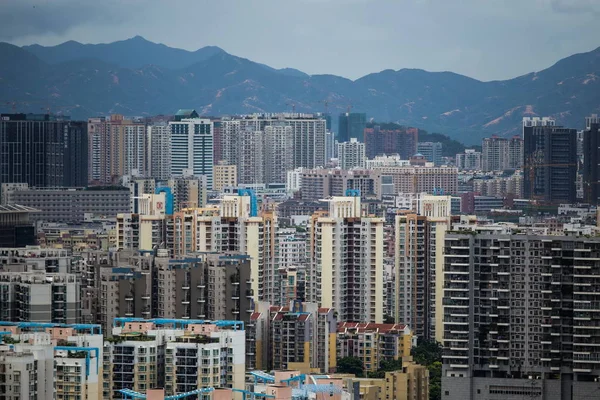 Vista Grattacieli Residenziali Nel Distretto Nanshan Nella Città Shenzhen Provincia — Foto Stock