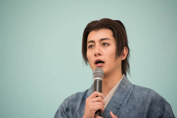 Actor Japonés Junpei Mizobata Asiste Evento Estreno Para Obra Teatral — Foto de Stock