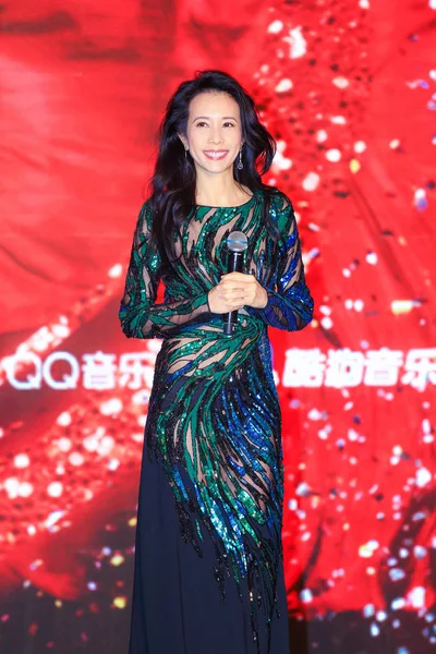 Hong Kong Singer Actress Karen Mok Attends Press Conference Her — Zdjęcie stockowe