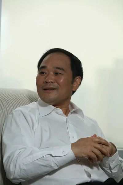 Shufu Presidente Zhejiang Geely Holding Group Ltd Asiste Una Entrevista — Foto de Stock