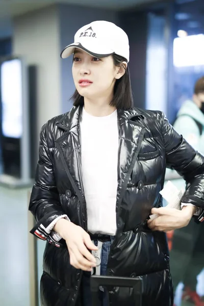 Chinese Singer Actress Victoria Song Song Qian Pictured Shanghai Hongqiao — Stock Photo, Image