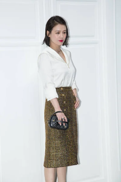 Китайская Актриса Сандра Сычунь Приняла Участие Рекламном Мероприятии Chanel Coco — стоковое фото