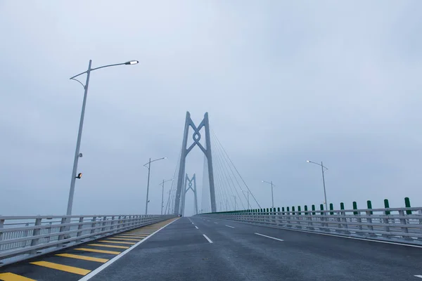 Nézd Világ Leghosszabb Kereszt Tenger Híd Hong Kong Zhuhai Makaó — Stock Fotó