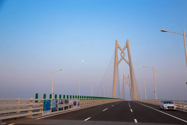 Vista Aérea Del Puente Marítimo Más Largo Del Mundo Puente — Foto de Stock