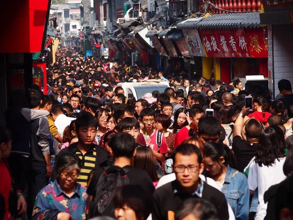 File Turisti Visitano Furong Water Lily Street Una Storica Affari — Foto Stock