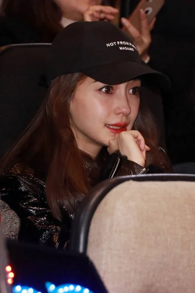 Modelo Atriz Hong Kong Angelababy Chora Enquanto Ela Assiste Evento — Fotografia de Stock