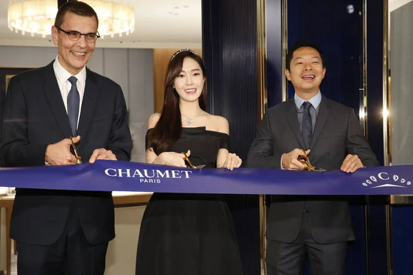 한국에 기초를 미국가 여배우 제시카 2017 Chaumet 보석이 개회식에 — 스톡 사진