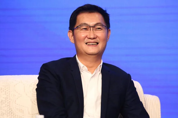 Ponny Huateng Ordförande Och Tencent Holdings Ltd Deltar Gruppintervju Fjärde — Stockfoto