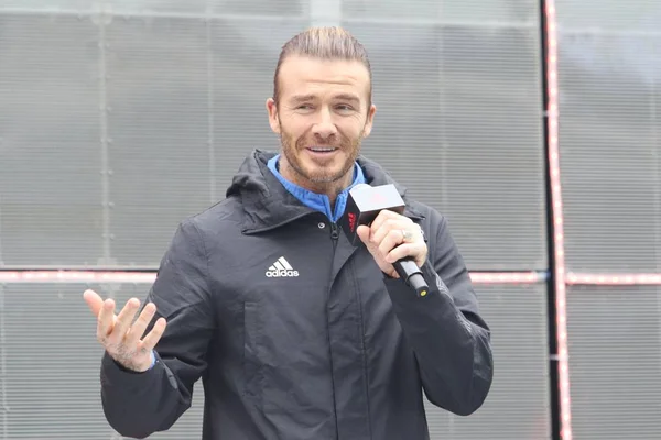 Gwiazda Piłki Nożnej Angielski David Beckham Uczęszcza Impreza Promocyjna Dla — Zdjęcie stockowe