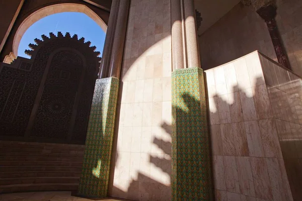 Vista Interior Mezquita Más Grande Marruecos Mezquita Hassan Casablanca Marruecos —  Fotos de Stock