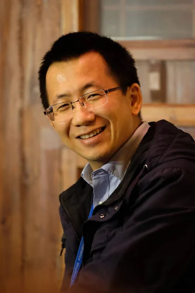 Zhang Yiming Założyciel Ceo Tech Firmy Bytedance Operatora Chińskiego Spersonalizowane — Zdjęcie stockowe