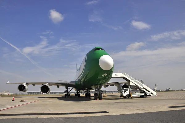 File Boeing 747 Teherszállító Repülőgép Jade Cargo International Képen Shanghai — Stock Fotó