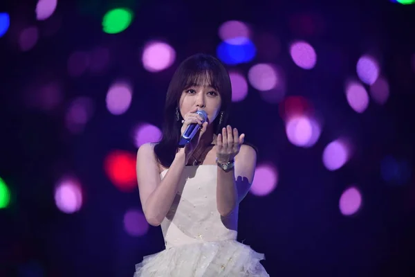 Actrice Chinoise Qin Lan Produit Lors Concert Nouvel 2019 Hunan — Photo