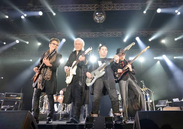 Miembros Banda Rock Japonesa Anzen Chitai Presentan Concierto Hong Kong —  Fotos de Stock