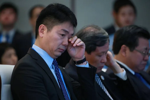 Richard Liu Qiangdong Presidente Ceo Varejista Online Com Boceja Enquanto — Fotografia de Stock