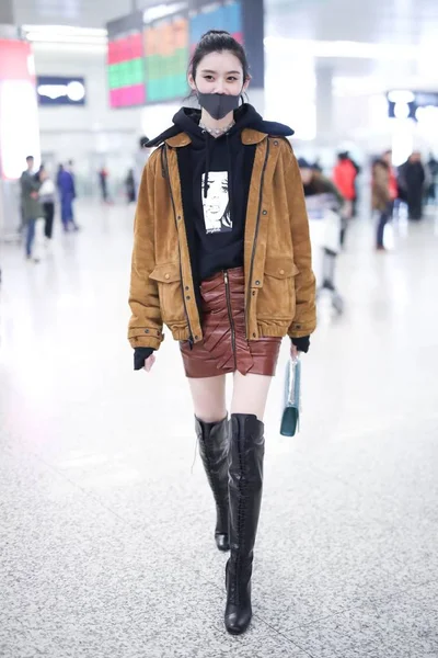 Modello Cinese Mengyao Meglio Conosciuto Come Ming Raffigurato All Aeroporto — Foto Stock