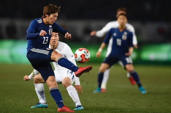 Shoma Doi Japan Front Passes Ball South Korea Men Match — Stock Photo, Image
