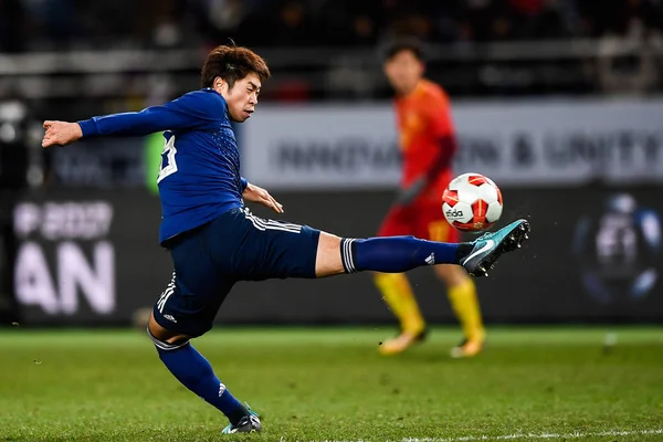 Miura Genta Japan Kicks Ball Make Shoot China Eaff Football — Stock Photo, Image