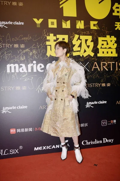 Penyanyi Cina Yuchun Atau Chris Lee Tiba Karpet Merah Untuk — Stok Foto