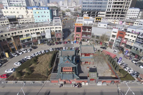 政府の 2017 日北中国の山西省太原市のダウンタウン エリアに Ming 1368 1644年広告 に遡る建物の空中写真 — ストック写真