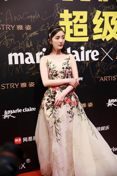 Chinese Actress Yang Poses She Arrives Red Carpet 2017 Marie — Stock Photo, Image