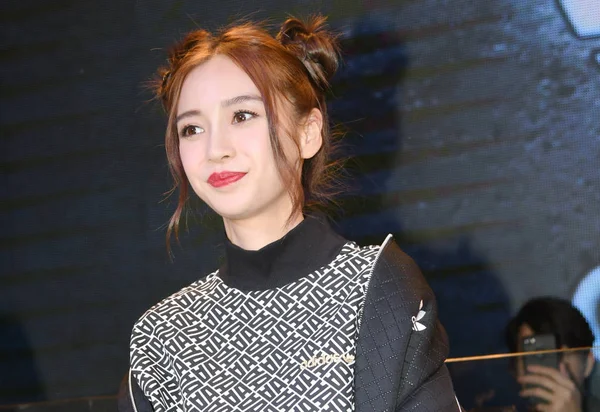 Actriz Hong Kong Angelababy Asiste Una Fiesta Adidas Originals Shanghai —  Fotos de Stock