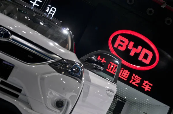 Tekintettel Stand Elektromos Autógyártó Byd Alatt China Guangzhou Nemzetközi Automobil — Stock Fotó