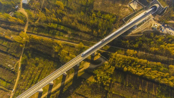 Chr Kina Höghastighetståg Bullet Train Körs Xicheng Chengdu Höghastighetsjärnväg Sydvästra — Stockfoto