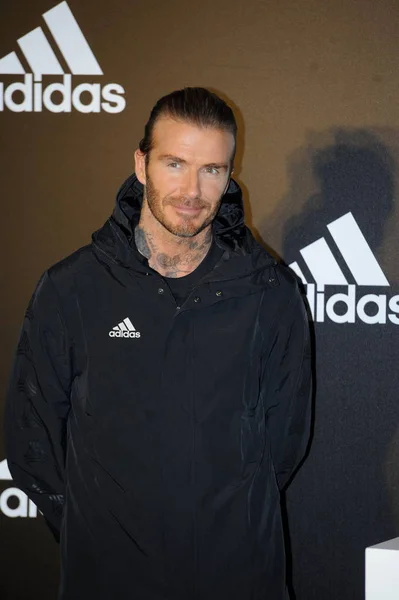 Gwiazda Piłki Nożnej Angielski David Beckham Uczęszcza Impreza Promocyjna Dla — Zdjęcie stockowe