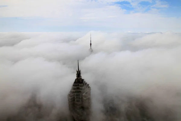 Oriental Pearl Kulesi Jinmao Kulesi Lujiazui Financial District Pudong Şangay — Stok fotoğraf