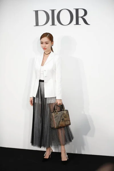 Hong Kong Model Actress Angelababy Arrives Party Dior Lady Art — Φωτογραφία Αρχείου