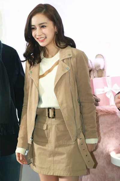 Modella Attrice Hong Kong Angelaby Partecipa Evento Promozionale Ugg Shanghai — Foto Stock