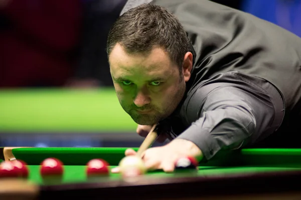 Stephen Maguire Escocia Juega Una Oportunidad Para Ronnie Sullivan Inglaterra — Foto de Stock