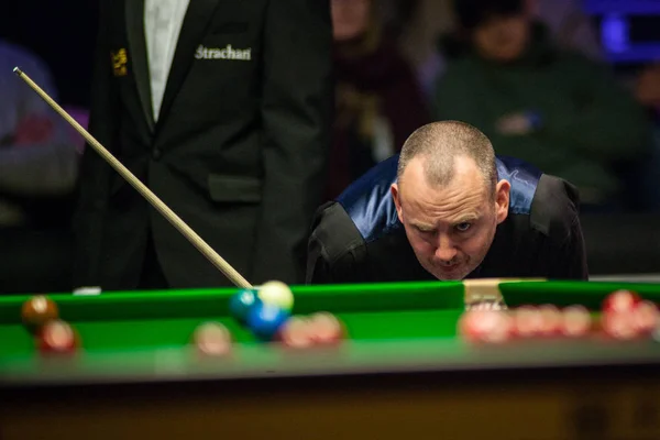 Mark Williams Pays Galles Considère Tir Contre Mark Selby Angleterre — Photo