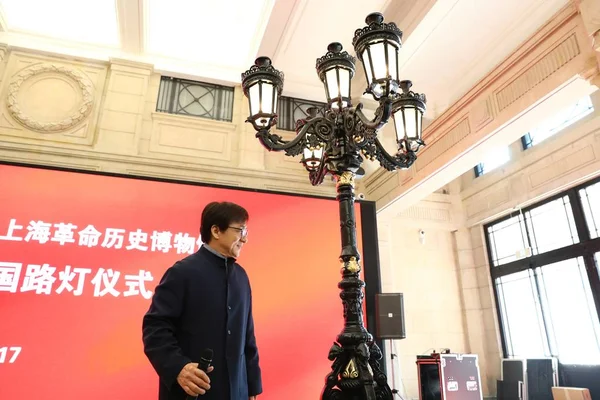 Hong Kong Kungfu Star Jackie Chan Bierze Udział Defiladzie Upamiętniającej — Zdjęcie stockowe