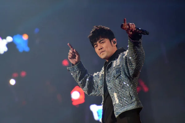 Taiwanesiska Sångaren Jay Chou Utför Migu Music Awards Shanghai Kina — Stockfoto